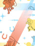 Disney and Pixar Toy Story 4 Retro fabric in blue and orange color - pattern number DI0924 - by York in the Disney Kids Vol 4 collection