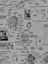 Marvels Heroes Schematics fabric in grey and black color - pattern number DI0936 - by York in the Disney Kids Vol 4 collection
