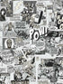 Marvel Comics Pow fabric in black and white color - pattern number DI0946 - by York in the Disney Kids Vol 4 collection
