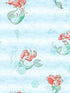 Disney The Little Mermaid Swim wallpaper in teal color - pattern number DI0954 - by York in the Disney Kids Vol 4 collection