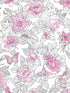Disney Princess Royal Floral fabric in magenta color - pattern number DI0965 - by York in the Disney Kids Vol 4 collection