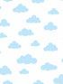 Disney Winnie the Pooh Cloud fabric in blue color - pattern number DI0975 - by York in the Disney Kids Vol 4 collection