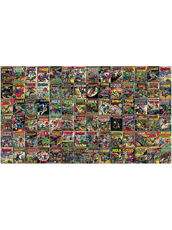 Marvel Comic Cover Peel and Stick 7 Panel fabric in yellow color - pattern number RMK11410M - by York in the Disney Kids Vol 4 collection
