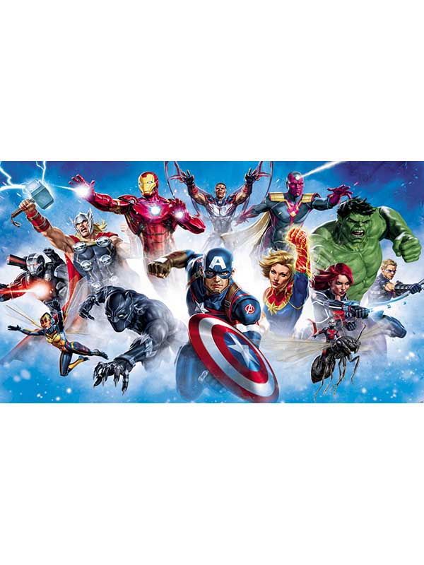 Avenger Gallery Art Peel and Stick 7 Panel mural in multicolor color - pattern number RMK11411M - by York in the Disney Kids Vol 4 collection