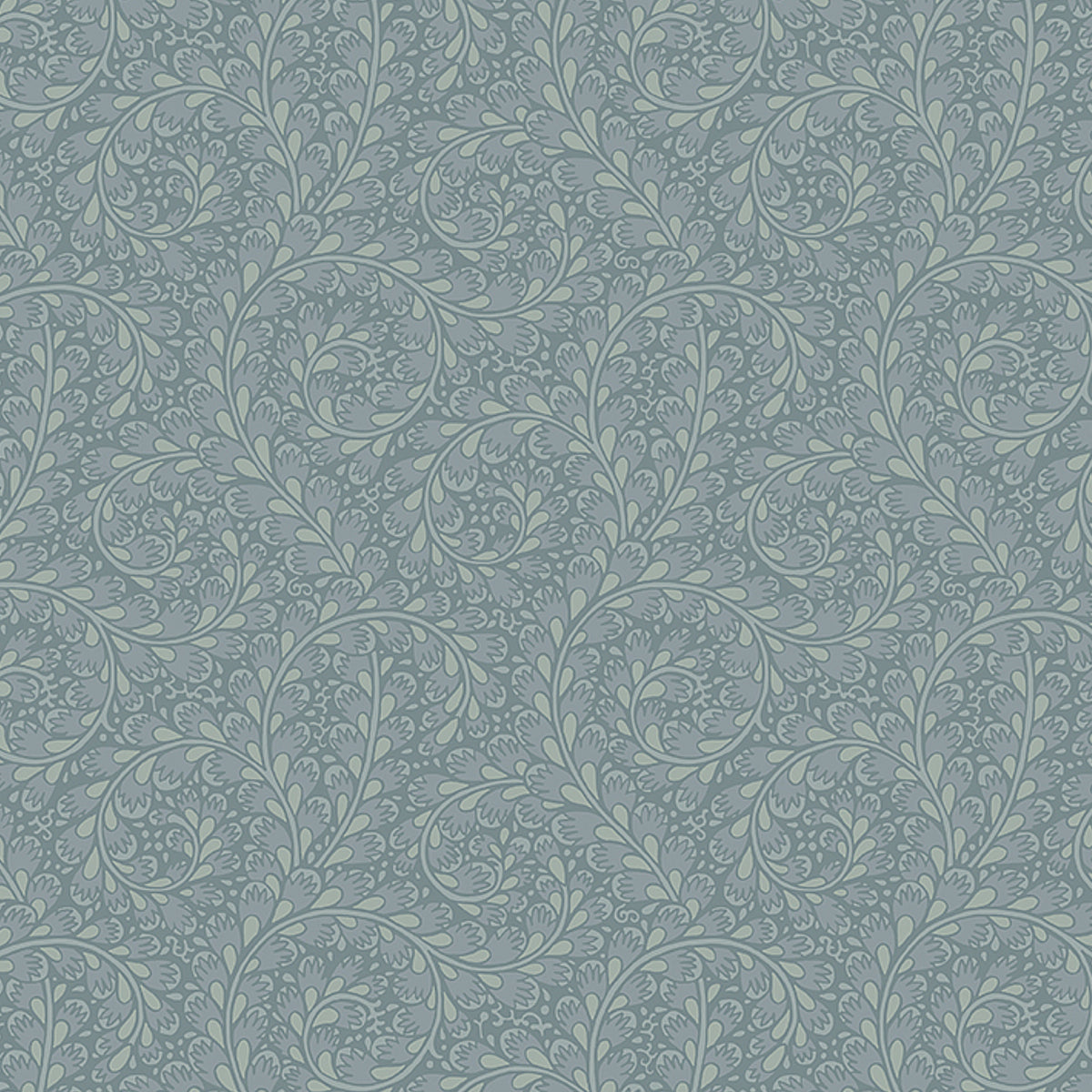 Wild Ferns wallpaper in blue color - pattern number 2254 - by Schumacher in the Borastapeter collection