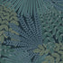 Velvet Leaves wallpaper in spruce and blue color - pattern number 2261 - by Schumacher in the Borastapeter collection