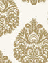 Teardrop Damask fabric in gold color - pattern number KT2141 - by Ronald Redding in the 24 Karat collection