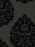 Teardrop Damask fabric in black color - pattern number KT2144 - by Ronald Redding in the 24 Karat collection