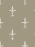 Fleur De Lis wallpaper in cream color - pattern number KT2195 - by Ronald Redding in the 24 Karat collection