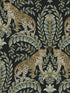Jungle Leopard fabric in black and green color - pattern number KT2205 - by Ronald Redding in the 24 Karat collection
