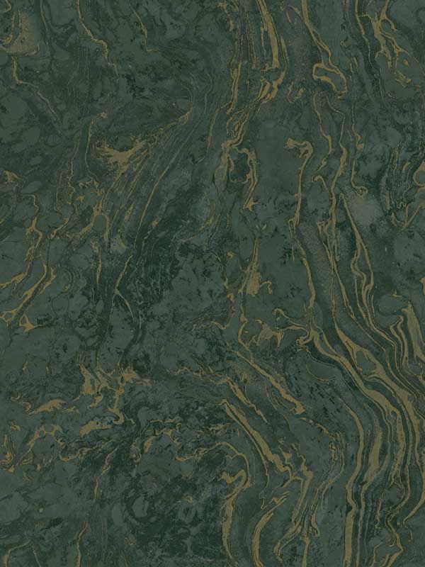 Polished Marble wallpaper in green color - pattern number KT2222 - by Ronald Redding in the 24 Karat collection