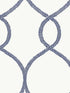 Laurel Leaf Ogee wallpaper in navy color - pattern number KT2232 - by Ronald Redding in the 24 Karat collection