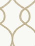 Laurel Leaf Ogee wallpaper in gold color - pattern number KT2234 - by Ronald Redding in the 24 Karat collection