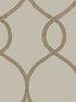 Laurel Leaf Ogee wallpaper in brown color - pattern number KT2237 - by Ronald Redding in the 24 Karat collection