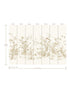 Flowering Vine Chino 7 Panel mural in white color - pattern number KT2262M - by Ronald Redding in the 24 Karat collection