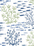 Marine Garden fabric in green and blue color - pattern number CV4404 - by York in the Waters Edge Resource Library collection