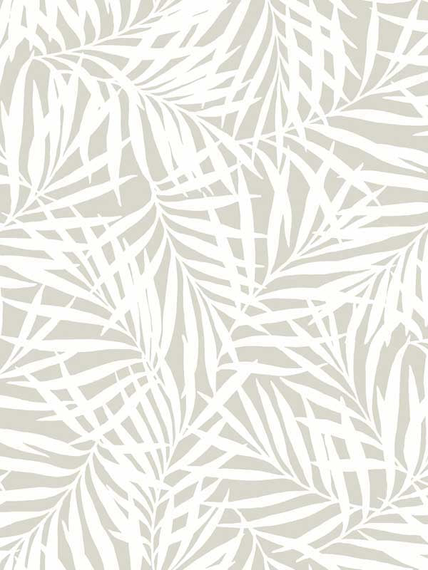 Oahu Fronds wallpaper in cream and off white color - pattern number CV4436 - by York in the Waters Edge Resource Library collection