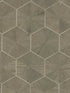 Hexagram Wood Veneer fabric in brown color - pattern number HO2102 - by Ronald Redding in the Traveler collection