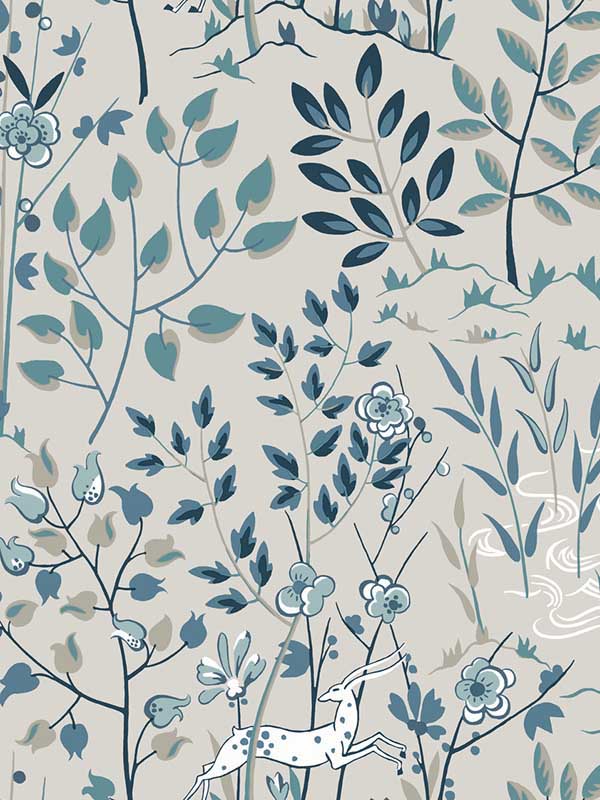 Aspen wallpaper in grey color - pattern number HO2129 - by Ronald Redding in the Traveler collection