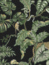 Jungle Cat fabric in black color - pattern number HO2143 - by Ronald Redding in the Traveler collection