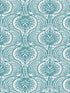 Lotus Palm wallpaper in aqua color - pattern number HO2151 - by Ronald Redding in the Traveler collection