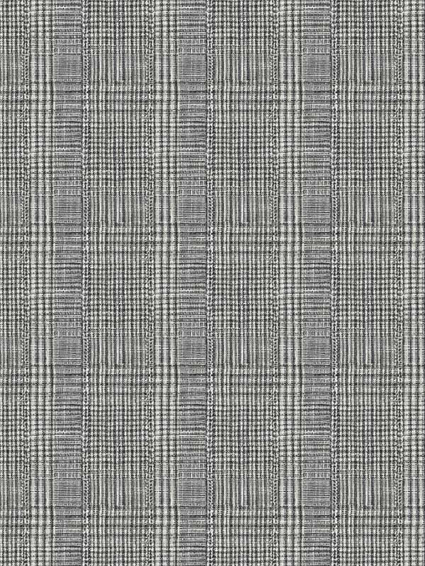 Shirting Plaid fabric in black color - pattern number HO2170 - by Ronald Redding in the Traveler collection