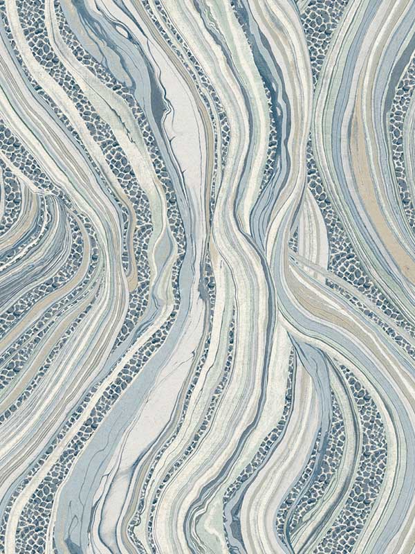 Streaming Cheetah fabric in blue color - pattern number HO2173 - by Ronald Redding in the Traveler collection