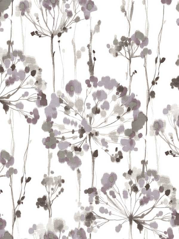 Flourish wallpaper in purple color - pattern number CI2424 - by Candice Olson in the Modern Artisan Second Edition collection