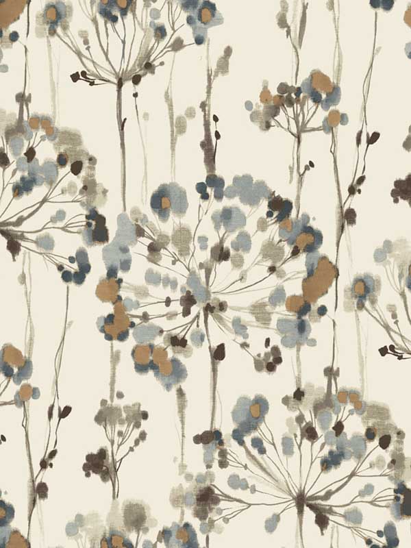 Flourish wallpaper in teal color - pattern number CN2100 - by Candice Olson in the Modern Artisan Second Edition collection