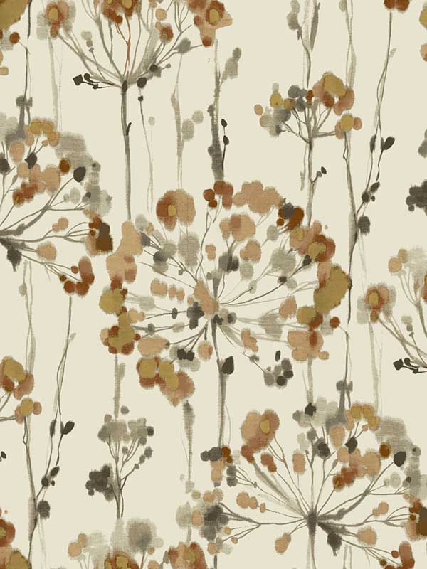 Flourish wallpaper in cream and gold metallic color - pattern number CN2105 - by Candice Olson in the Modern Artisan Second Edition collection
