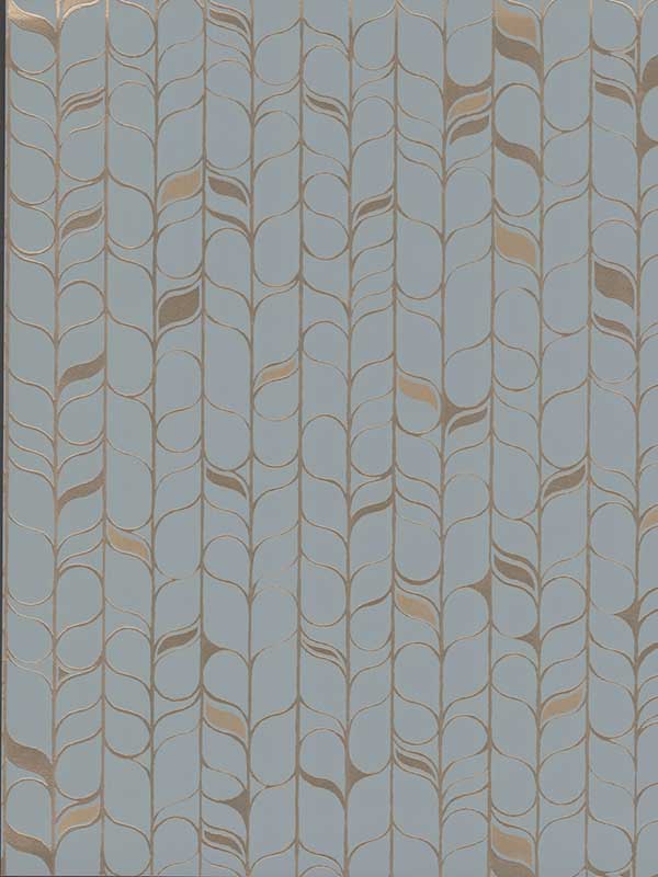Perfect Petals fabric in blue and gold color - pattern number OS4202 - by Candice Olson in the Modern Nature Second Edition collection