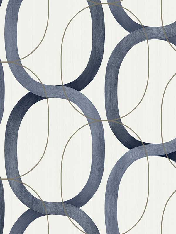 Interlock fabric in navy color - pattern number OS4215 - by Candice Olson in the Modern Nature Second Edition collection