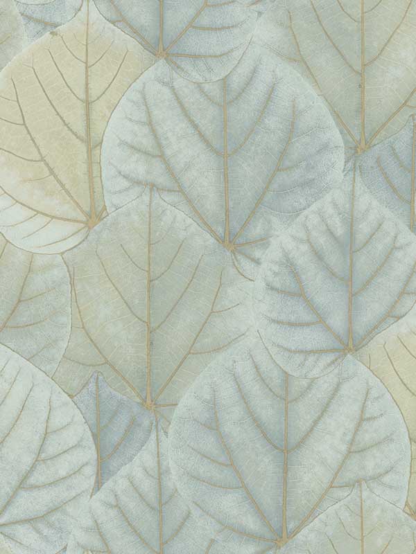 Leaf Concerto fabric in turquoise color - pattern number OS4241 - by Candice Olson in the Modern Nature Second Edition collection
