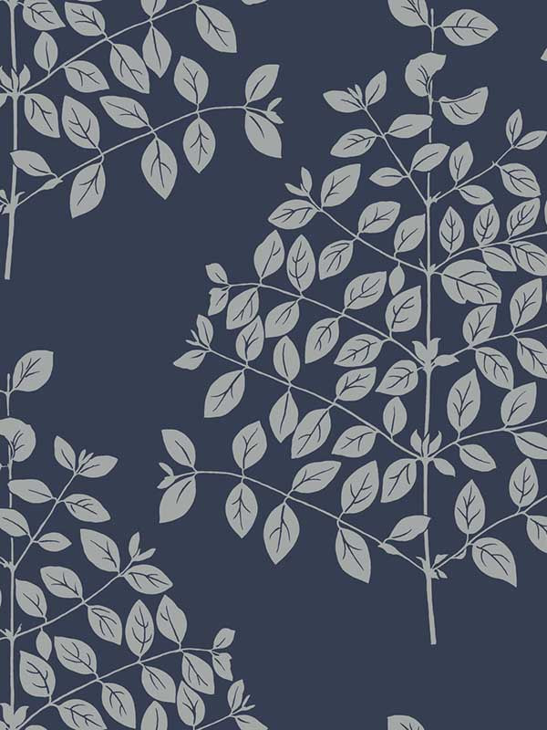 Tender fabric in navy and silver color - pattern number OS4257 - by Candice Olson in the Modern Nature Second Edition collection
