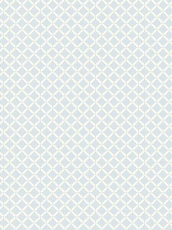 Diamond Gate wallpaper in blue and white color - pattern number GR6005 - by York in the Grandmillennial collection