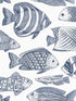 Wailea Tropical School fabric in indigo color - pattern number 2927-80202 - by A Street Prints in the Newport collection