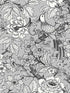 Beaufort Peony Chinoiserie fabric in silver color - pattern number 2927-80407 - by A Street Prints in the Newport collection