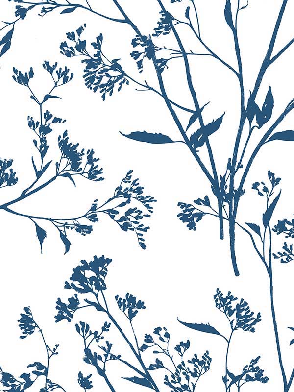 Southport Delicate Branches fabric in indigo color - pattern number 2927-80702 - by A Street Prints in the Newport collection