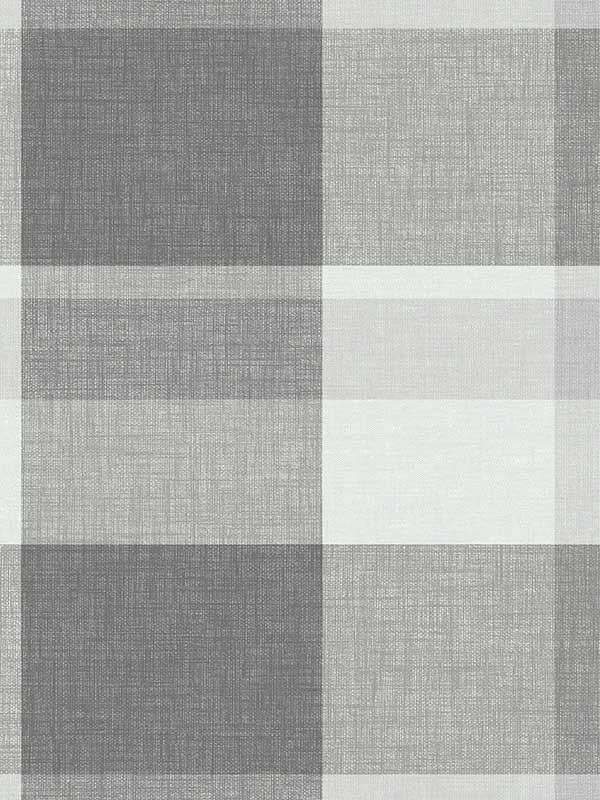 Madaket Plaid wallpaper in dark grey color - pattern number 2927-81108 - by A Street Prints in the Newport collection