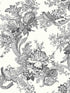 Carmel Baroque Florals wallpaper in black color - pattern number 2927-81600 - by A Street Prints in the Newport collection