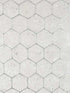 Starling Honeycomb fabric in silver color - pattern number 2927-00406 - by Brewster in the Polished collection