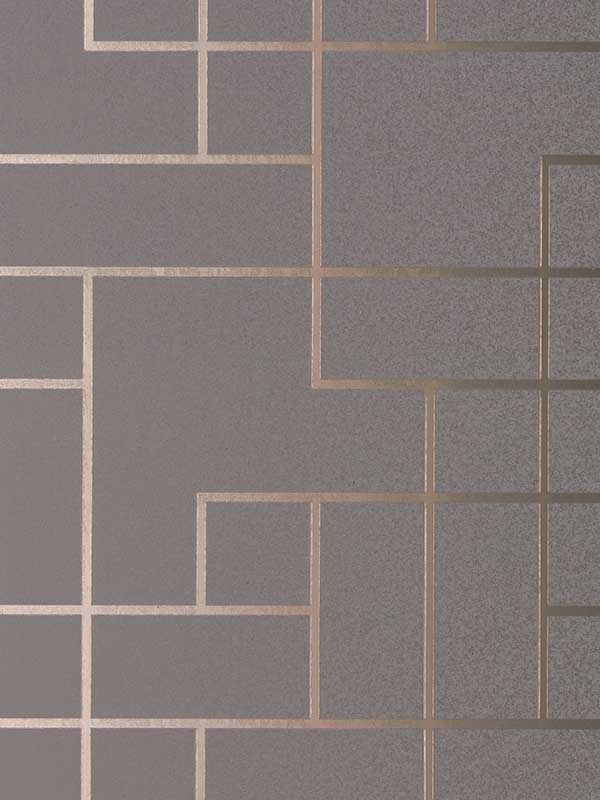 Mason Geometric wallpaper in dark grey color - pattern number 2927-42492 - by Brewster in the Polished collection