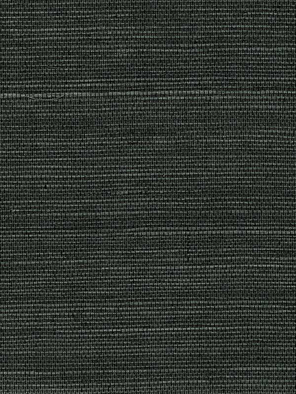 Kowloon Sisal Grasscloth wallpaper in charcoal color - pattern number 4018-33 - by Advantage in the Grasscloth Portfolio collection