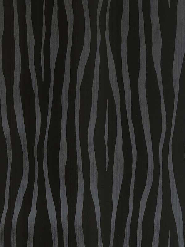 Burchell Zebra Flock fabric in black color - pattern number 300550 - by Eijffinger in the Skin collection