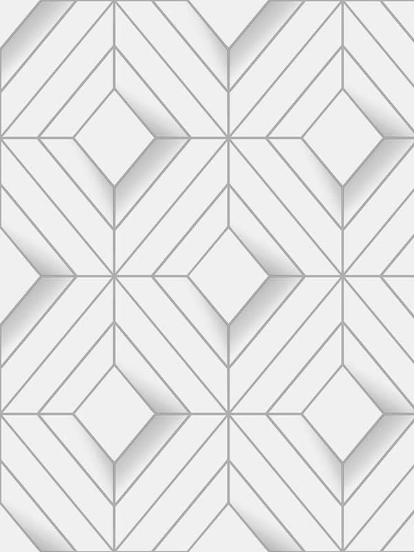 Filmore Diamond Panes fabric in white color - pattern number 4020-61400 - by Advantage in the Geo and Textures collection