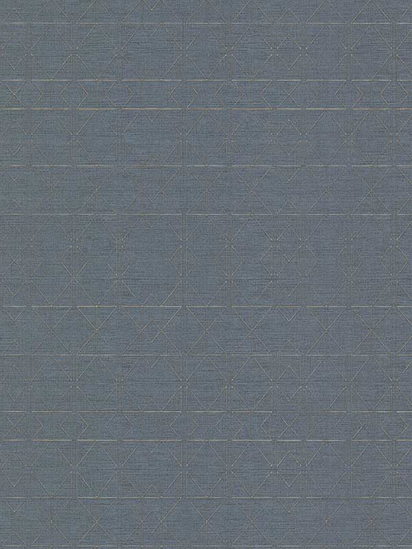 Paititi Diamond Trellis fabric in denim color - pattern number 4019-86404 - by A Street Prints in the Lustre A Metallic Collection collection