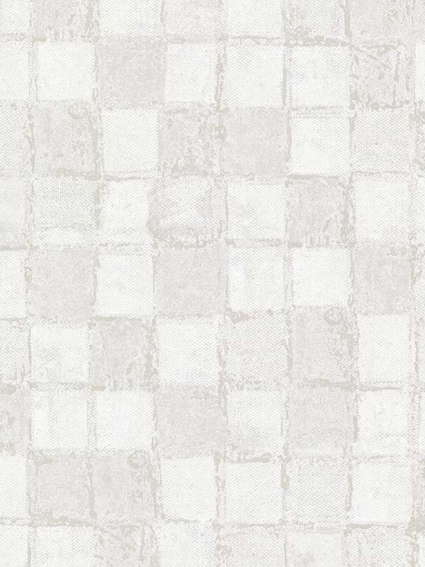 Varak Checkerboard wallpaper in platinum color - pattern number 4019-86419 - by A Street Prints in the Lustre A Metallic Collection collection