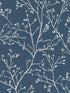 Koura Budding Branches wallpaper in sapphire color - pattern number 4019-86455 - by A Street Prints in the Lustre A Metallic Collection collection