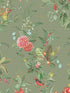 Floris Woodland Floral fabric in olive color - pattern number 300114 - by Eijffinger in the Pip Studio Amsterdam 5 collection