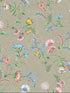 La Majorelle Ornate Floral fabric in khaki color - pattern number 300121 - by Eijffinger in the Pip Studio Amsterdam 5 collection